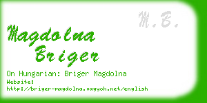 magdolna briger business card